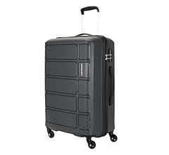 American Tourister Harrier 56 Cms Small Cabin Polypropylene (Pp) Hard Sided 4 Wheeler Spinner Wheels Luggage Suitcase (Grey…