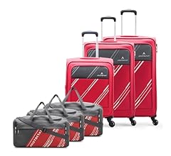 Trigon Hexa Luggage Set of 6 | 3 Trolley Bags (Cabin 55cm + Medium 69cm + Large 79cm) & 3 Duffle Bags 52cm for Travel | 5 Y…