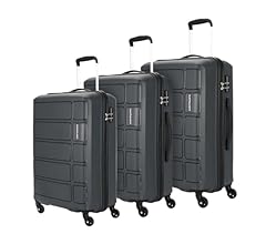 by American Tourister Harrier 3 Pc Set 56 cms, 68 cms & 78 cms- Small, Medium & Large Polypropylene (PP) Hard Sided 4 Wheel…