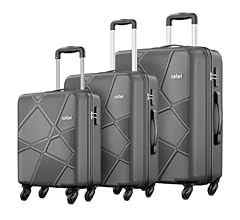 Polypropylene (Pp) Pentagon Hardside Small,Medium & Large Size Spinner 4 Wheels Cabin & Check-in Luggage Set of 3 Suitcase …