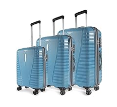 Polypropylene (PP) Airpro Set of 3 Hard Carry-On Spinner Suitcase (55+66+76Cm) Check-in Luggage Lightweight Luggage with 8 …