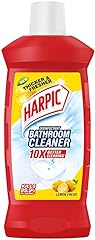 Harpic 1 Litre - Lemon, Bathroom Cleaner Liquid | New Thicker Bathroom Floor Cleaner | Red Harpic Bottle