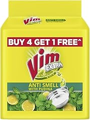 Vim Antismell Dishwash Bar with Pudina|| 200 g (Buy 4 Get 1 Free)