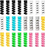 Sounce 25 Pcs Spiral Cable Protectors & Wire Protectors Spring Wire for All Wired Accessories for USB Charger, Data...