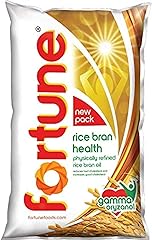 Fortune Rice Bran Health Oil, Cooking Oil for Healthier Heart, 1L Pouch